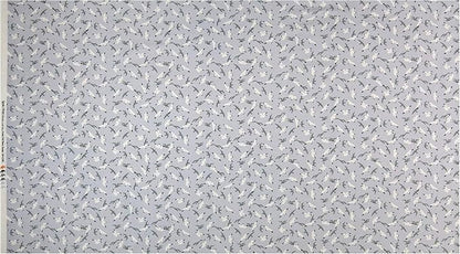 Lewis and Irene A368.1 Swanage Seagulls on Light Grey- 1 yard cut