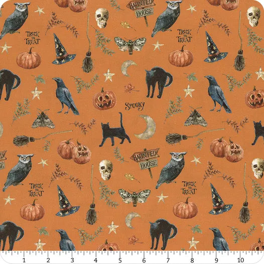 Orange Spooky 1 yard cut