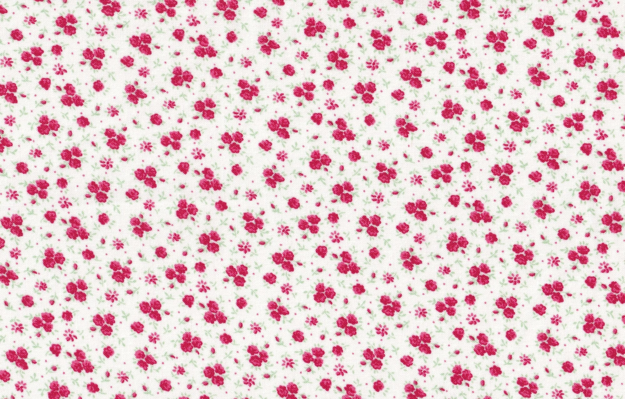 Vintage Inspired Miniature Red Roses  by Foust Textiles