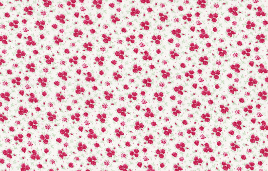 Vintage Inspired Miniature Red Roses  by Foust Textiles