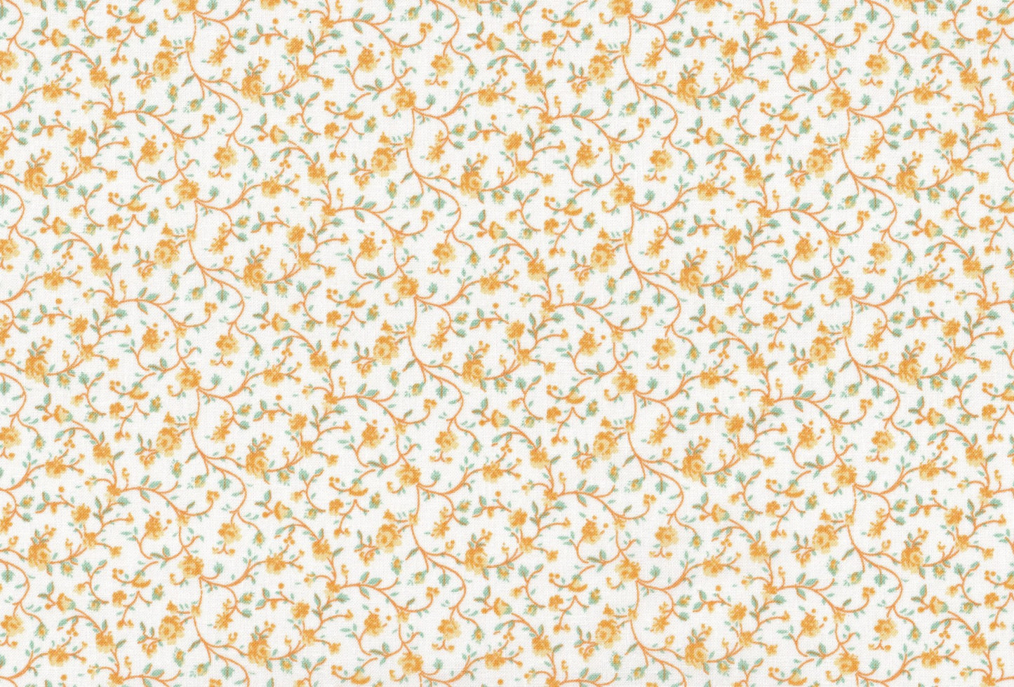 Vintage Inspired Miniature Yellow Floral by Foust Textiles