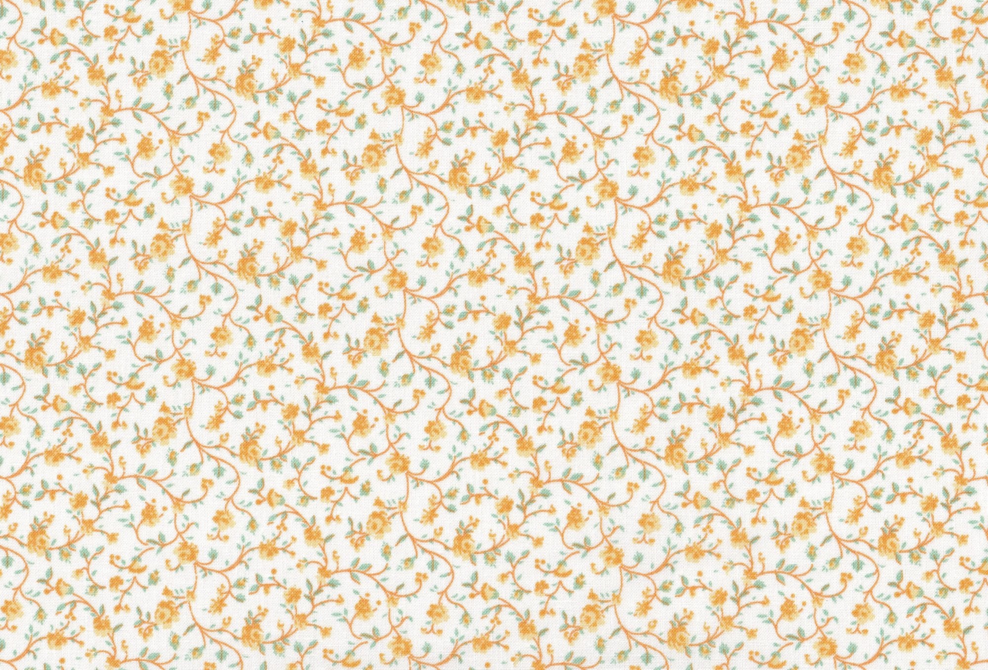 Vintage Inspired Miniature Yellow Floral by Foust Textiles