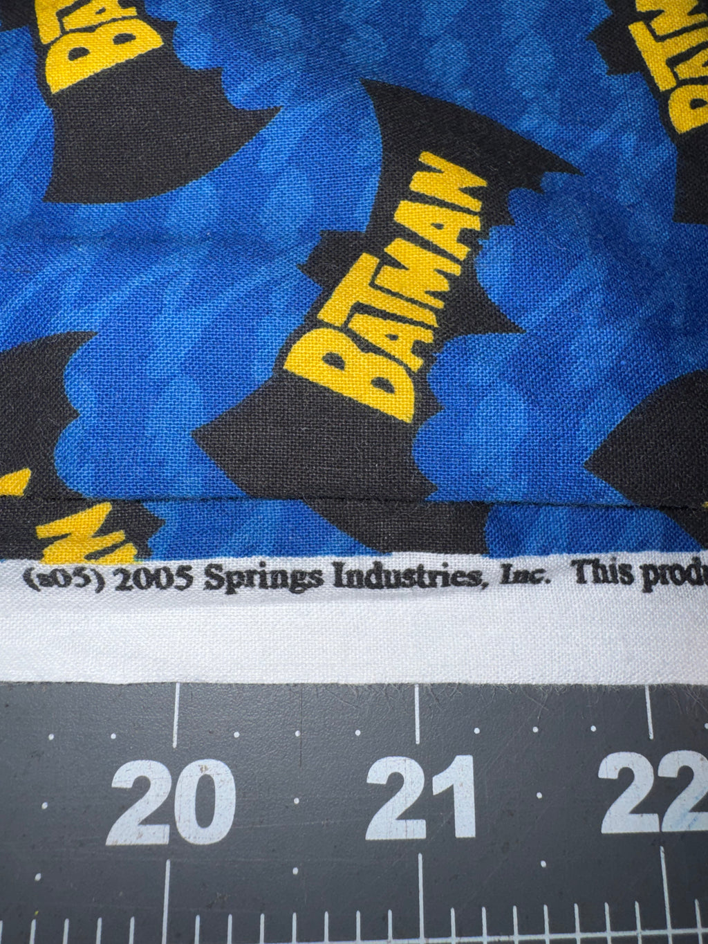 RECLAIMED vintaged Batman fabric-single 1 yard cut